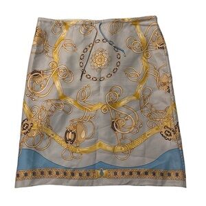J. McLaughlin Drawstring Pucci-Style Skirt